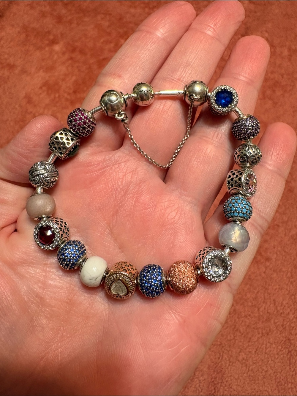 Pandora Essence bracelet with charms